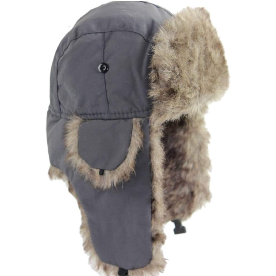 Sasha Faux Fur Lined Trapper Hat for Winter