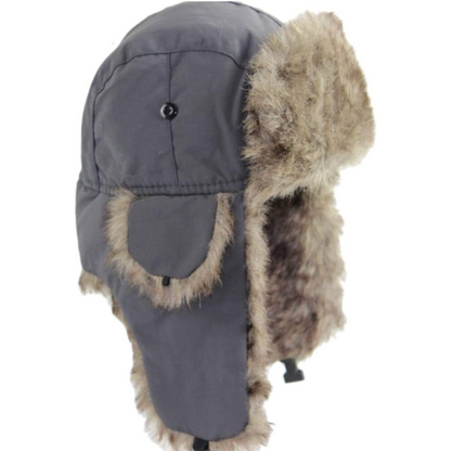 Sasha Faux Fur Lined Trapper Hat for Winter