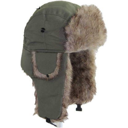 Sasha Faux Fur Lined Trapper Hat for Winter