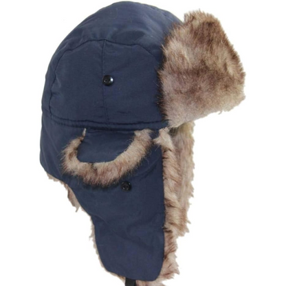 Sasha Faux Fur Lined Trapper Hat for Winter