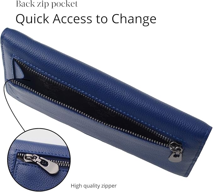 Renée Ultra-Slim RFID Leather Card Wallet for Everyday