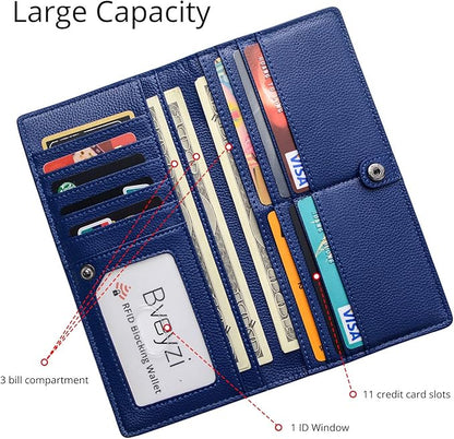 Renée Ultra-Slim RFID Leather Card Wallet for Everyday