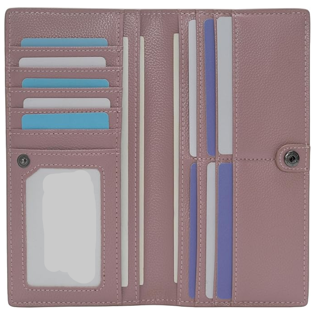Renée Ultra-Slim RFID Leather Card Wallet for Everyday