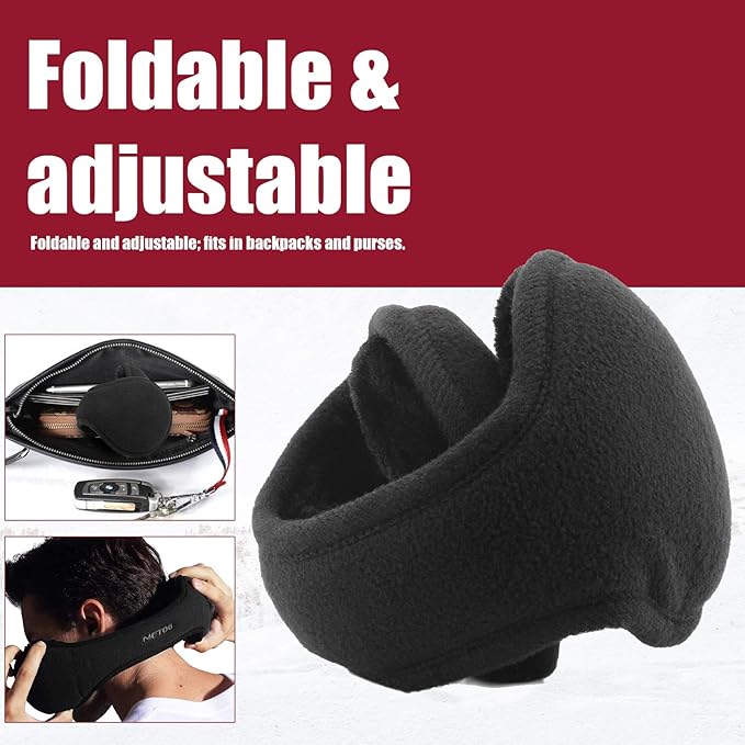 FreezeEase Foldable Fleece Ear Warmers for Winter