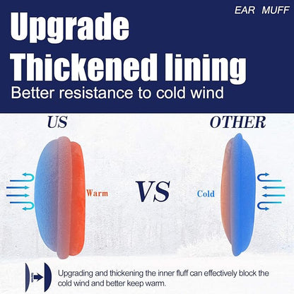FreezeEase Foldable Fleece Ear Warmers for Winter